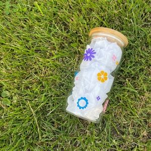 Flower Glass Beer Cup | Glass Tumbler
